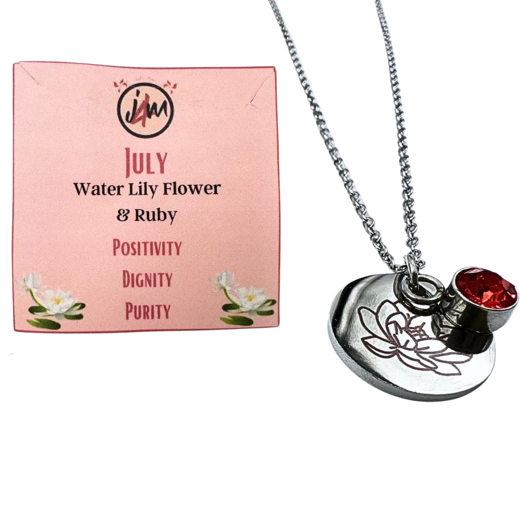 Birthstone Necklace - Stainless Steel