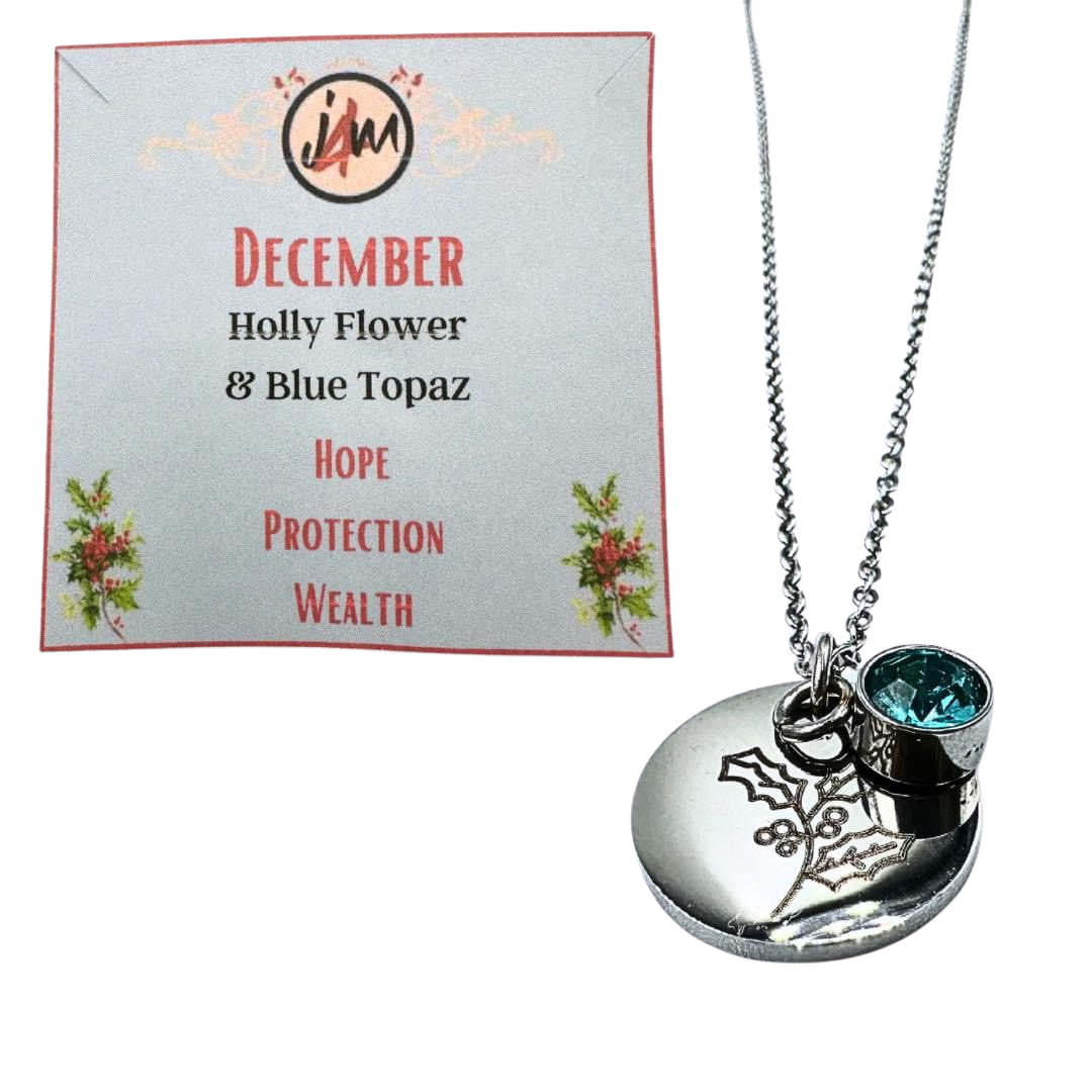 Birthstone Necklace - Stainless Steel