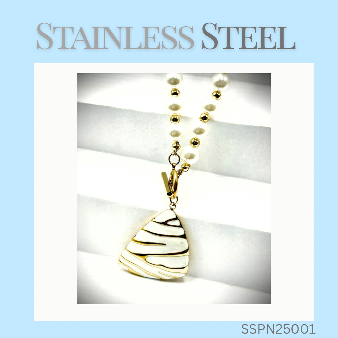 Stainless Steel Pearl Necklace (SSPN25001)
