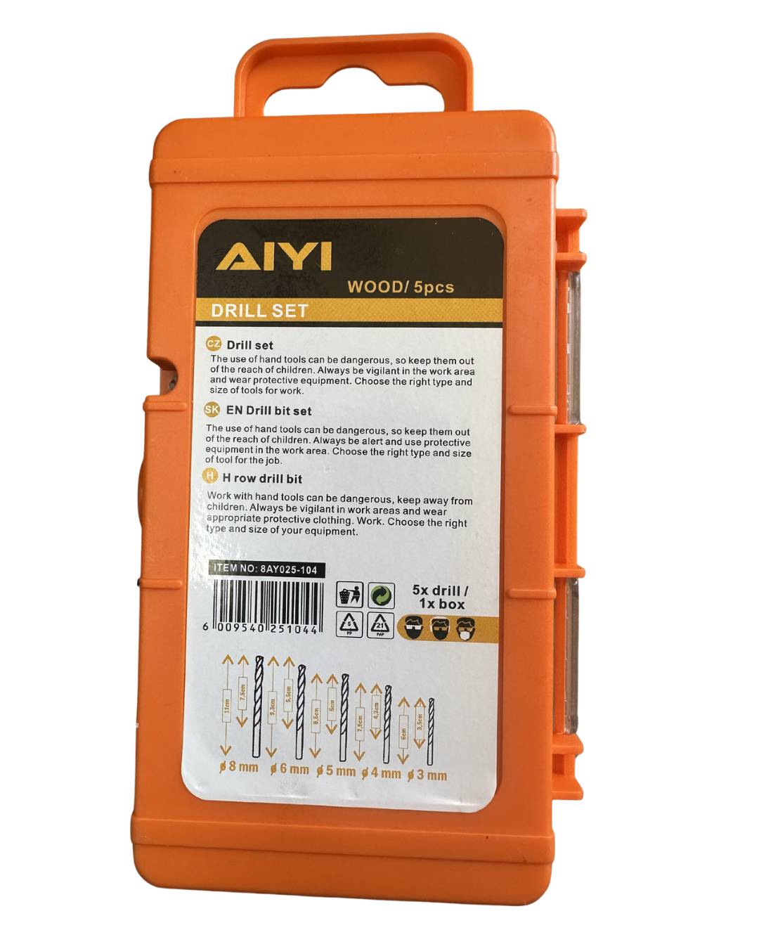 AIYI 5-Piece Wood Drill Bit Set