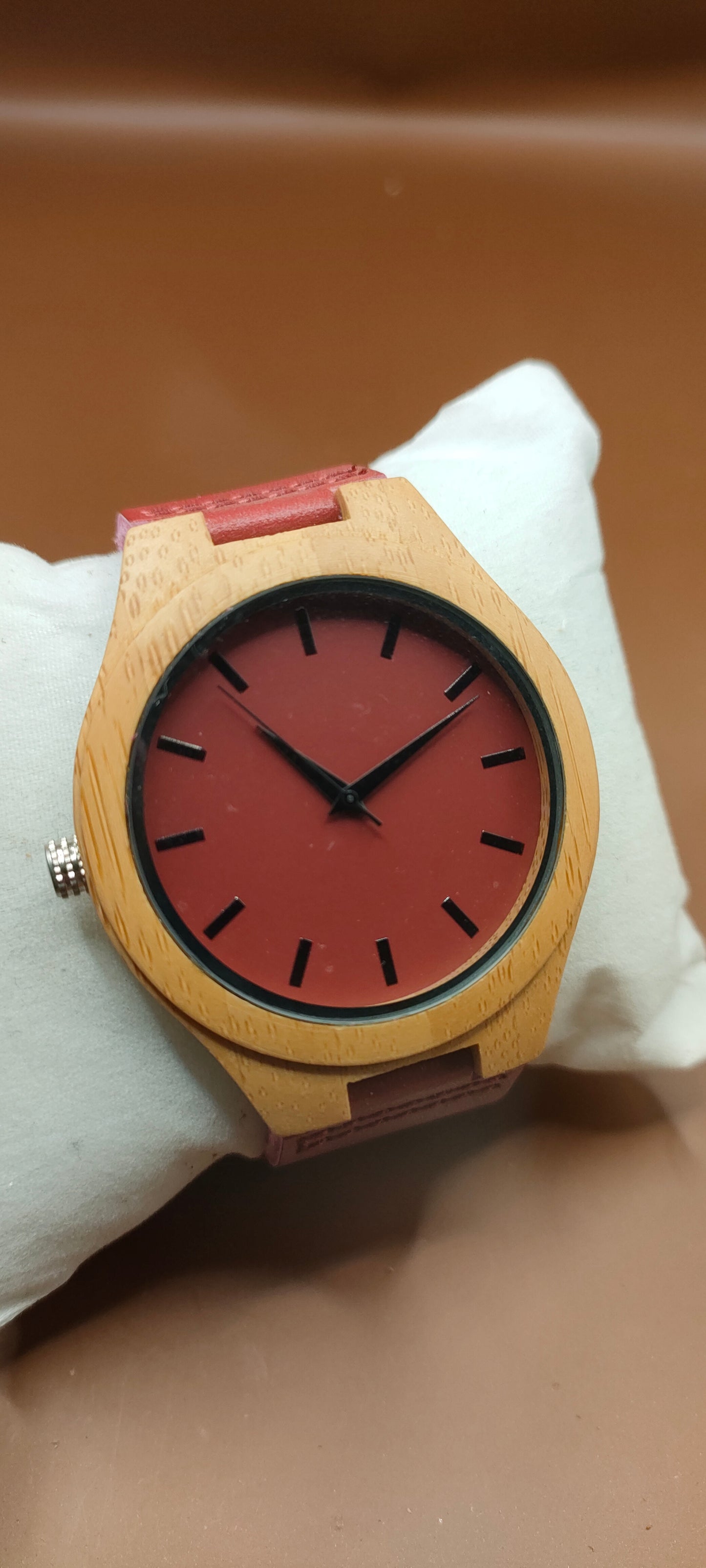Wooden Watches, Leather & Fabric Straps - Cream & Hazel