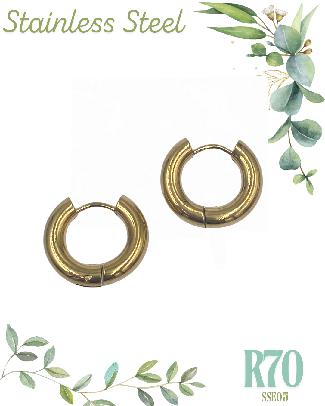 Hoop Stainless Steel Earrings SSE03, 05