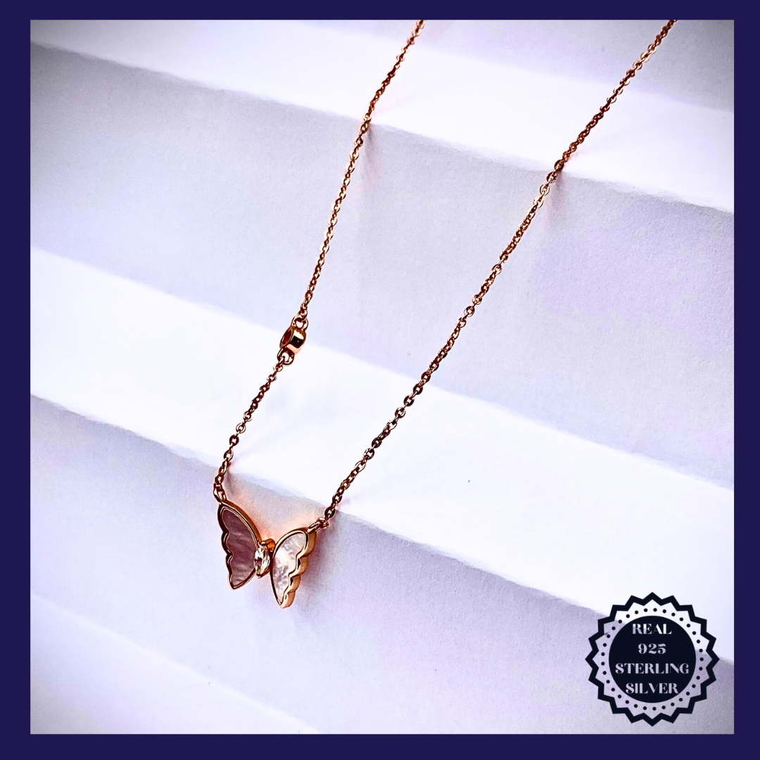 Sterling Silver Necklace - Rose Gold (SRGN25003)