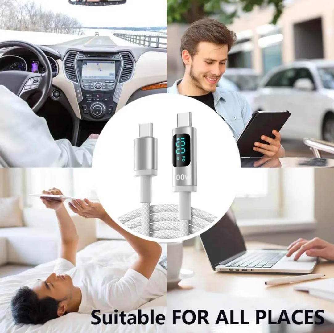 Digital Display Charging Cable