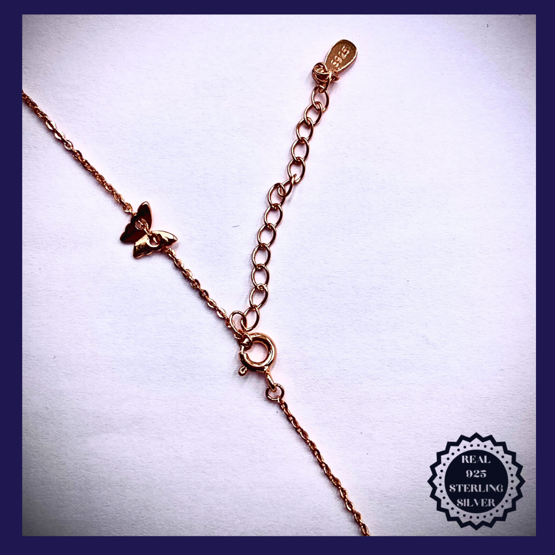 Sterling Silver Necklace - Rose Gold (SRGN25003)