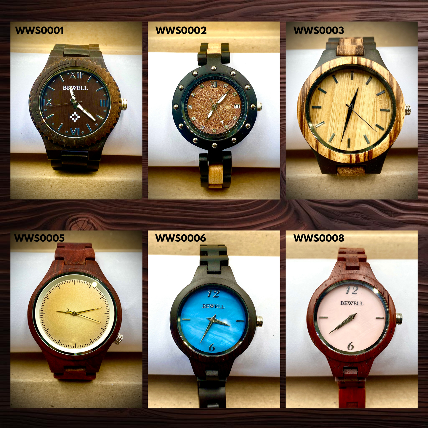 Wooden Watches - Wood Straps (WWS0001-3,5,6,8)
