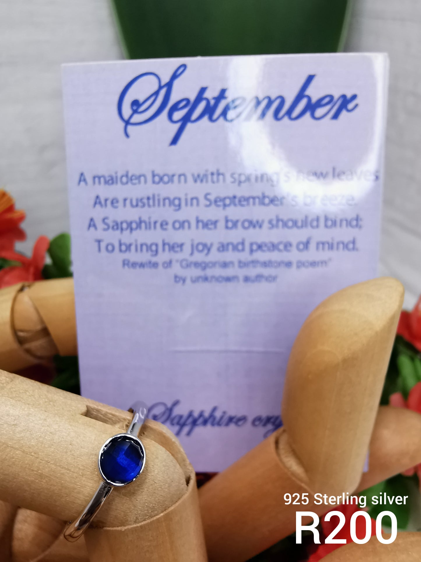 Birthstone S925 Rings - Adjustable