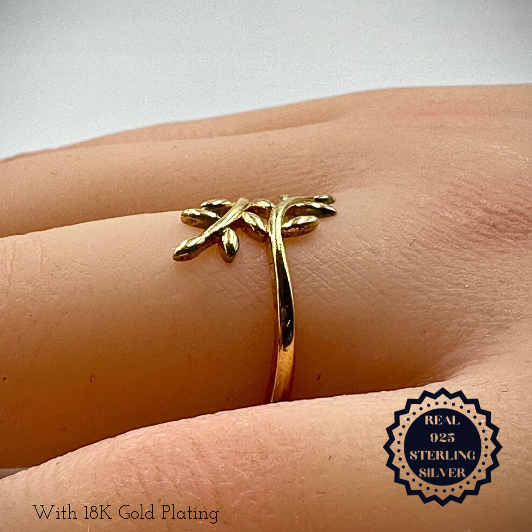 Sterling Silver/Gold Plated Rings (SAR25004, SGAR25004)