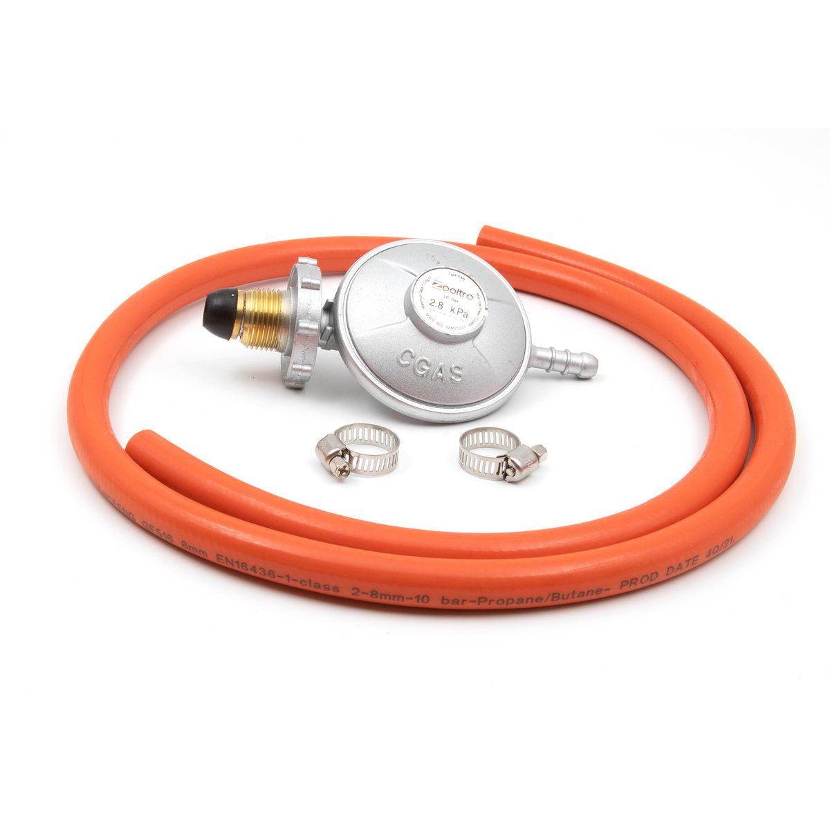 Bullnose Gas Regulator with 1.5m Hose Set