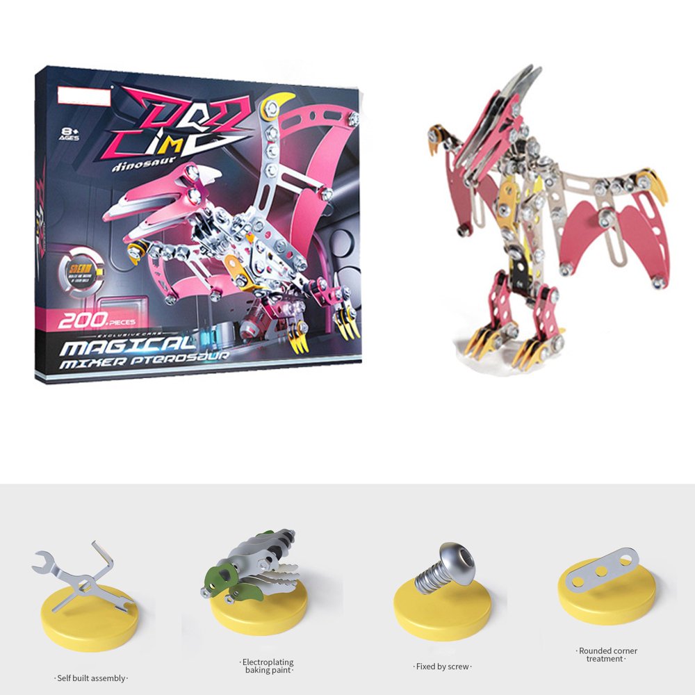 200-Piece Metal Dinosaur Construction Set – Pterodactyl