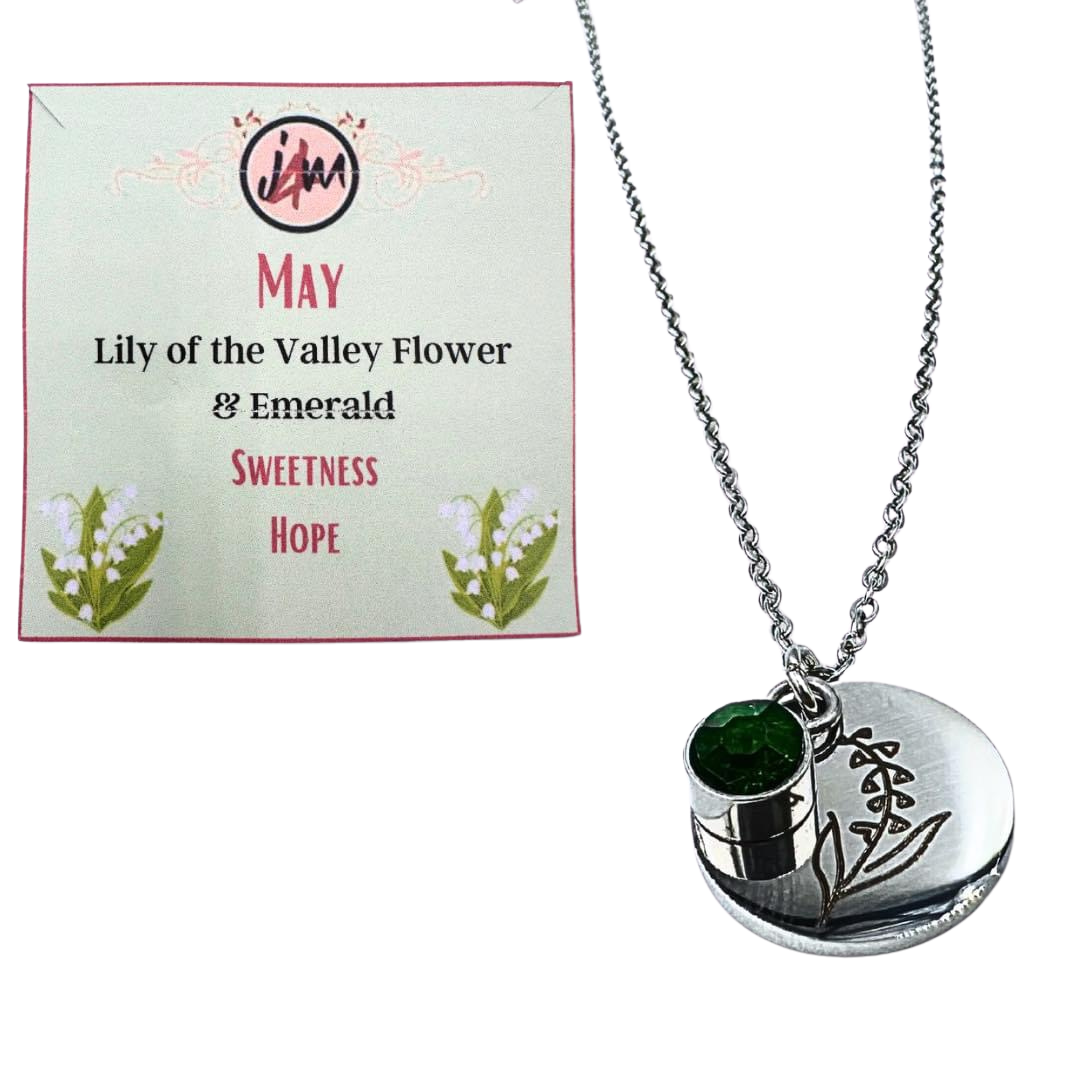 Birthstone Necklace - Stainless Steel