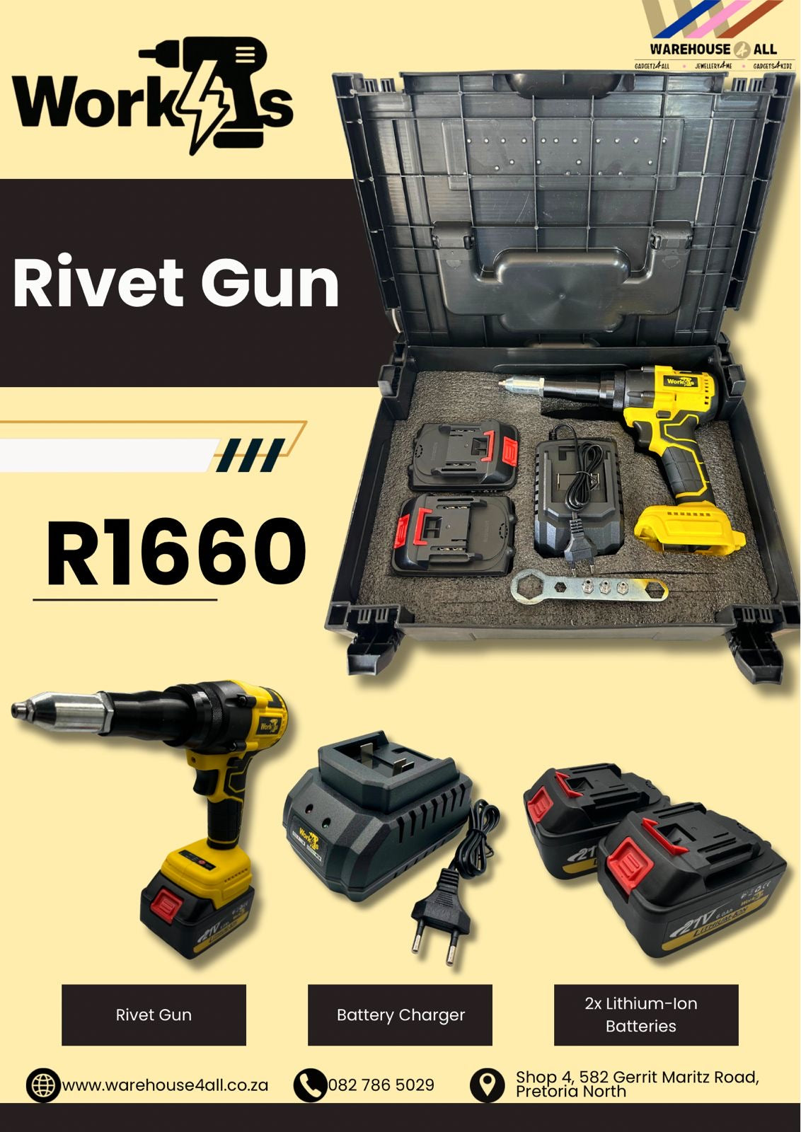 4 Inch Rivet Gun Work4s Rivet Gun – Warehouse 4 All
