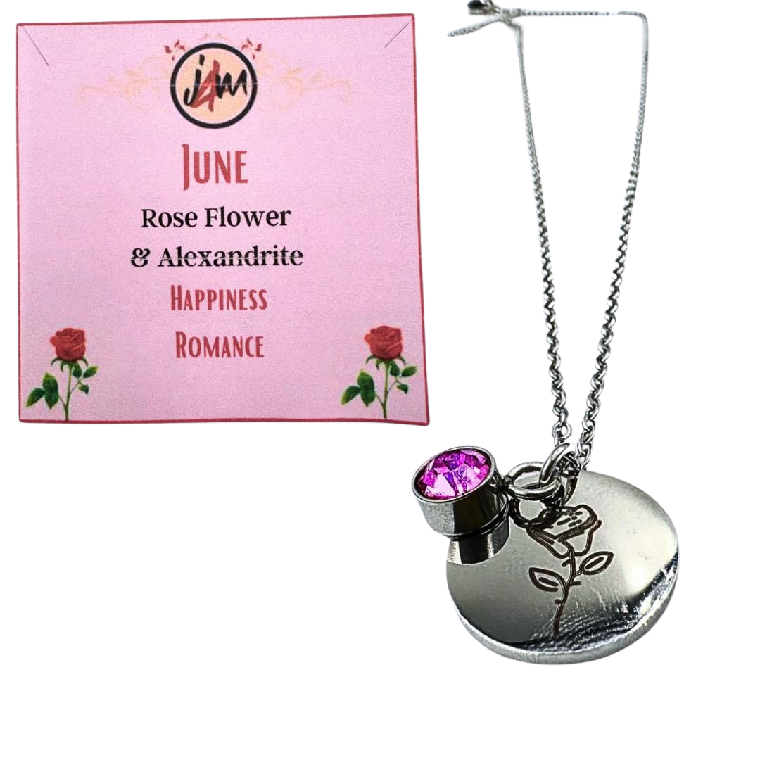 Birthstone Necklace - Stainless Steel