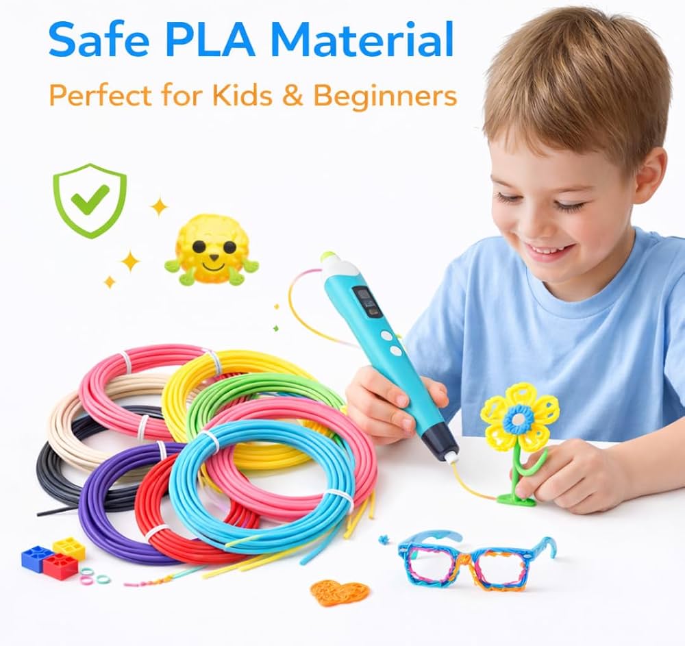 PLA 3D Printing Pen Filament Refill – 10 Colours