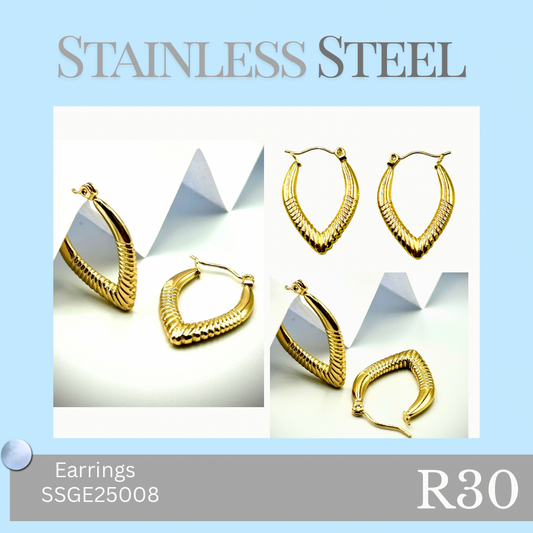 Stainless Steel Earrings (SSGE25008)