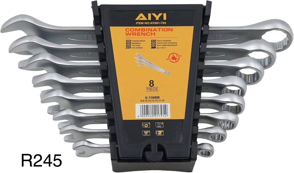 AIYI 8-Piece Combination Wrench Set (6-19mm)