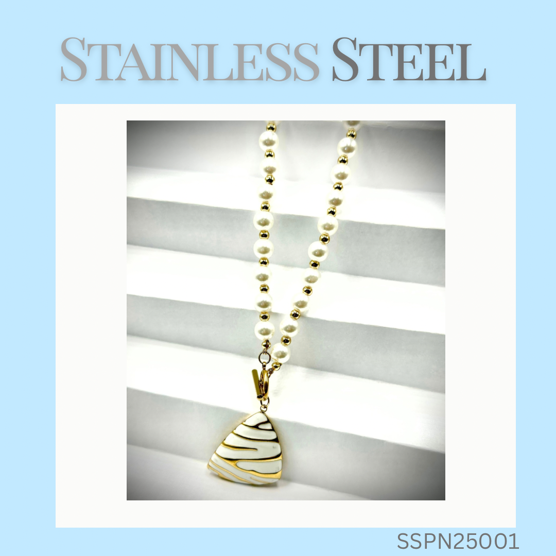 Stainless Steel Pearl Necklace (SSPN25001)