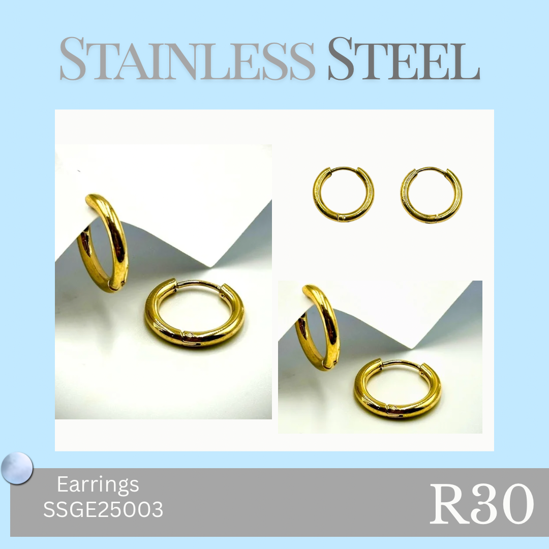 Stainless Steel Earrings 10mm (SSGE25003)