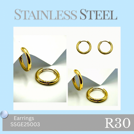 Stainless Steel Earrings 10mm (SSGE25003)