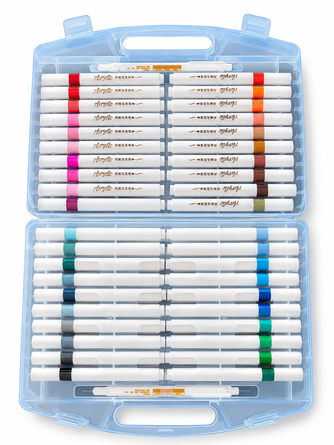 60-Colour Acrylic Marker Set with Carry Case