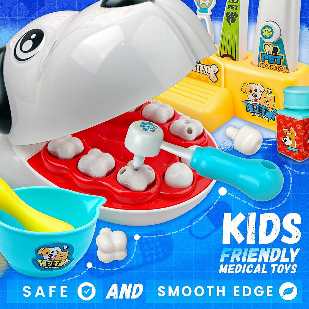 17-Piece Pet Dentist Pretend Play Set