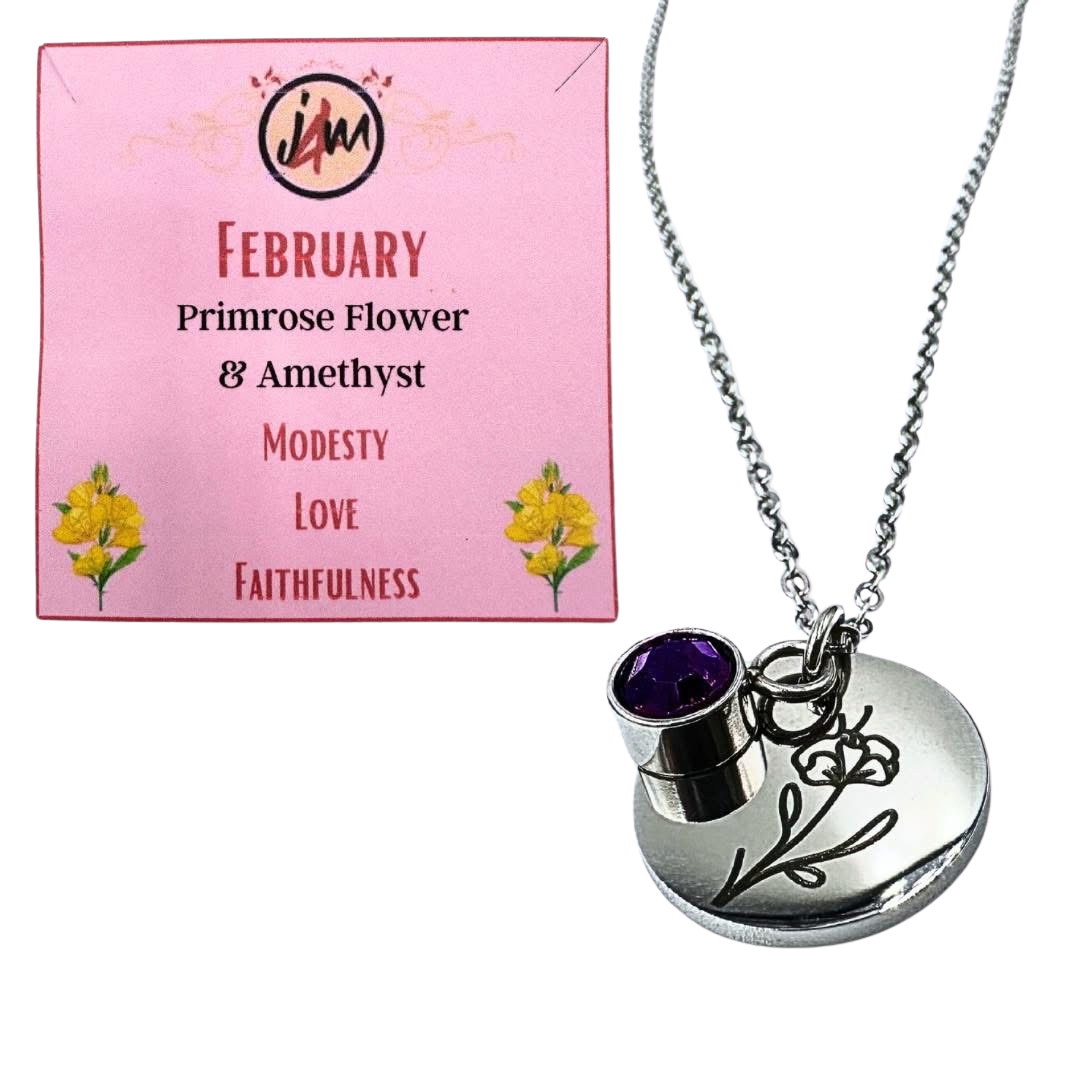 Birthstone Necklace - Stainless Steel