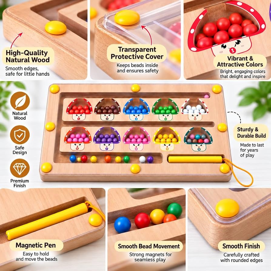 Edu Wooden Magnetic Maze