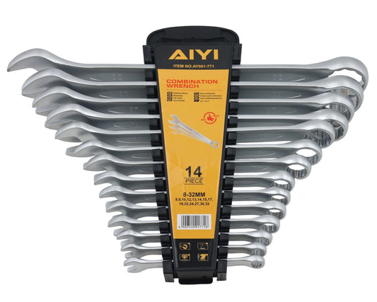 AIYI 14-Piece Combination Wrench Set (8-32mm)