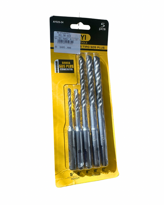 AIYI 5-Piece SDS Plus Masonry Drill Bit Set