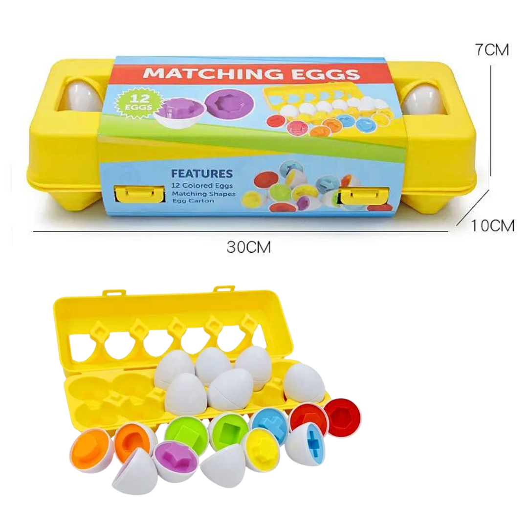 Matching Eggs Numbers/Shapes 12 PCS