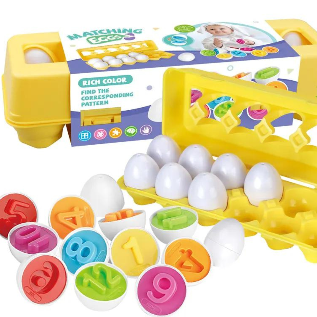 Matching Eggs Numbers/Shapes 12 PCS