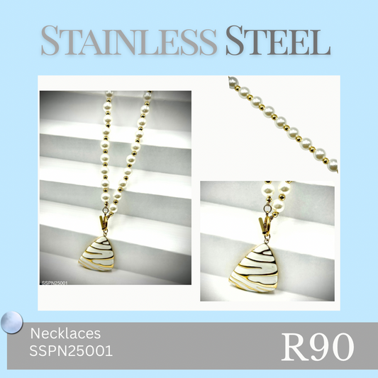 Stainless Steel Pearl Necklace (SSPN25001)