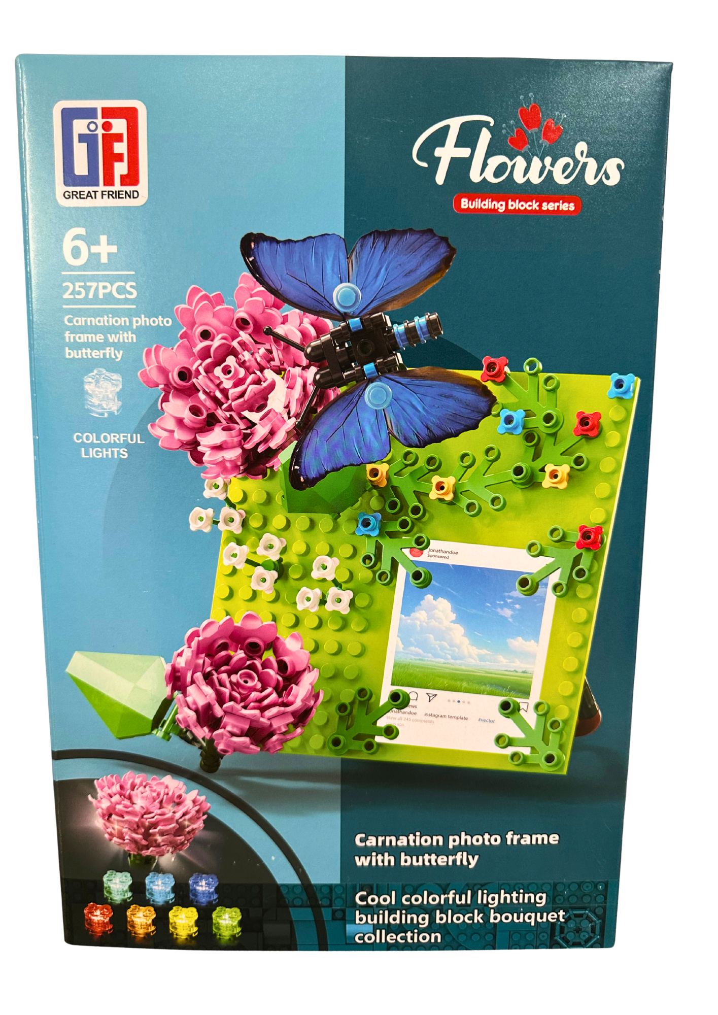 Flowers Blocks Picture Frame