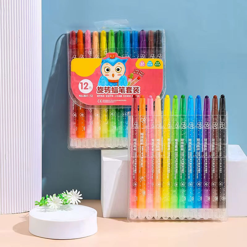 18-Piece Retractable Crayon Set
