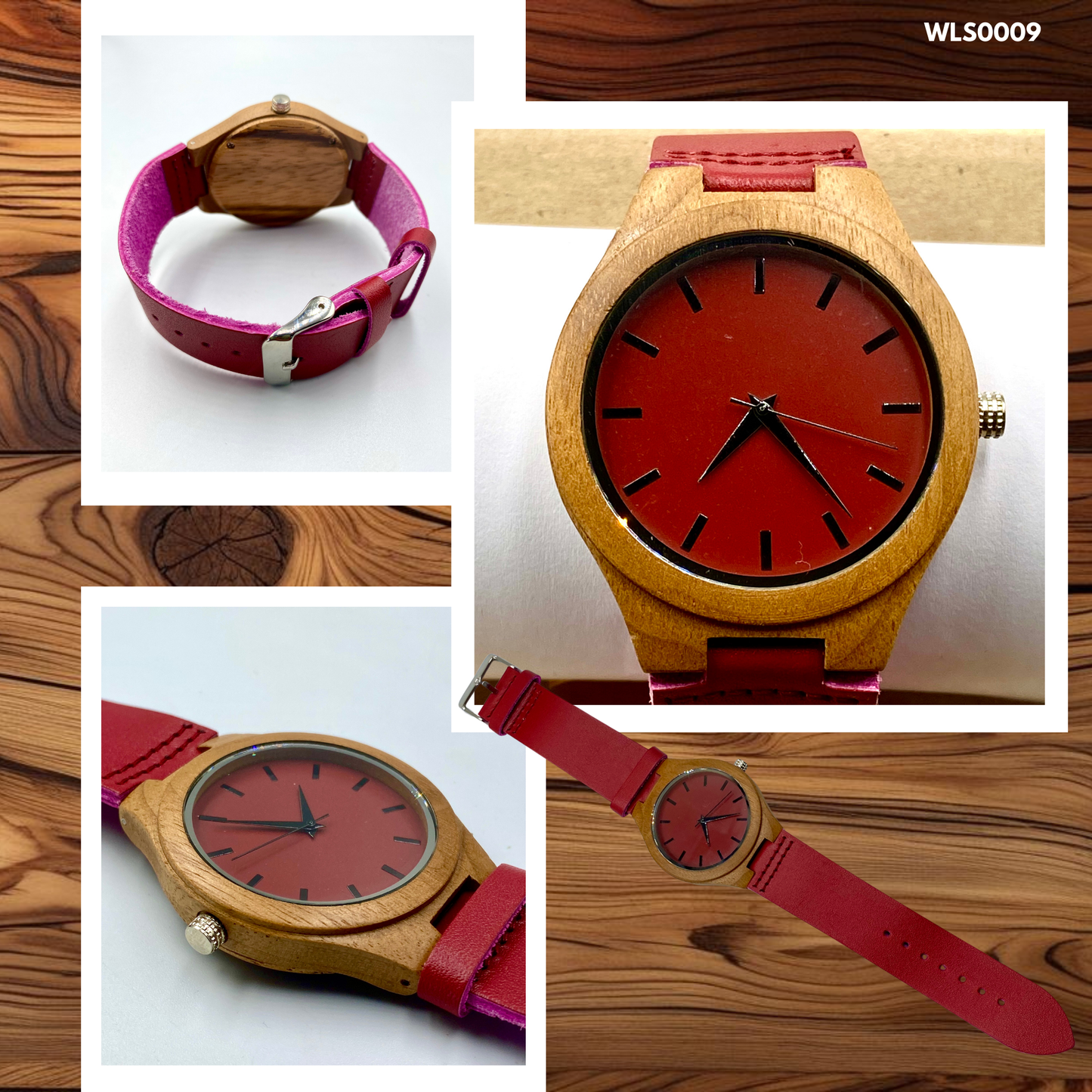 Wooden Watches - Leather Straps (WLS0002-6,8,9)
