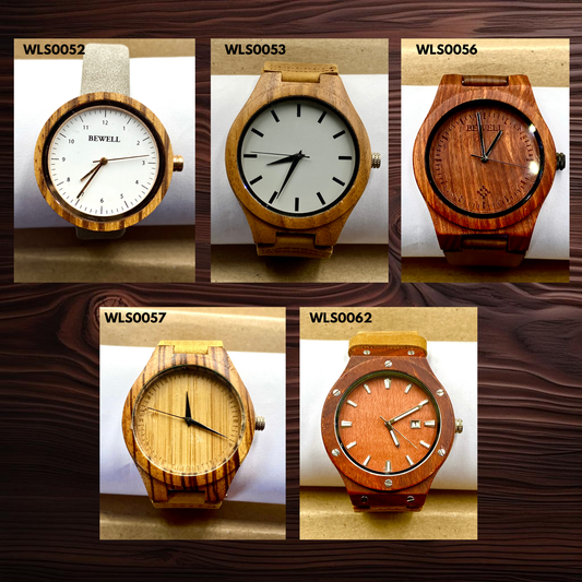 Wooden Watches - Leather Straps (WLS0052,53,56,57,62)
