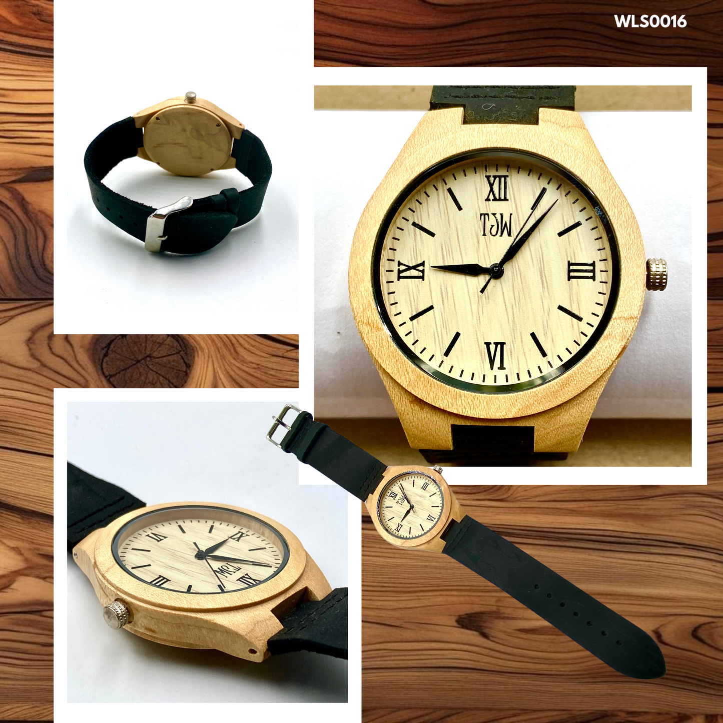 Wooden Watches - Leather Straps (WLS0011-13,15,16,18)