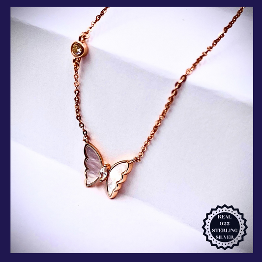 Sterling Silver Necklace - Rose Gold (SRGN25003)