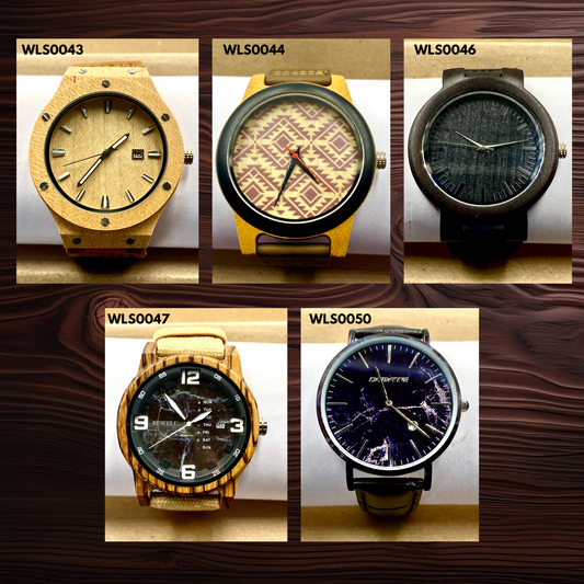 Wooden Watches - Leather Straps (WLS0043,44,46,47,50)