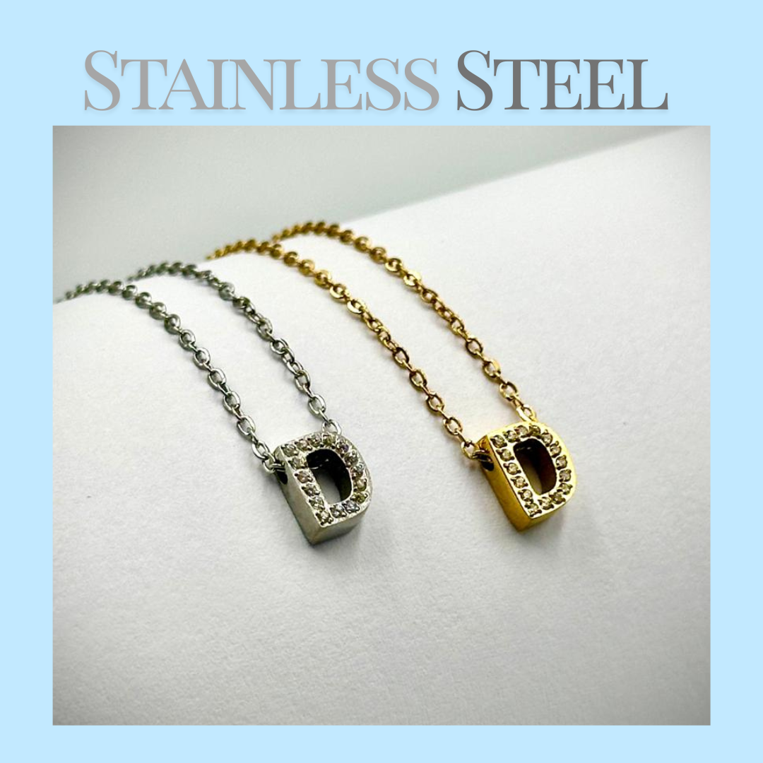 Initial Necklace - Stainless Steel