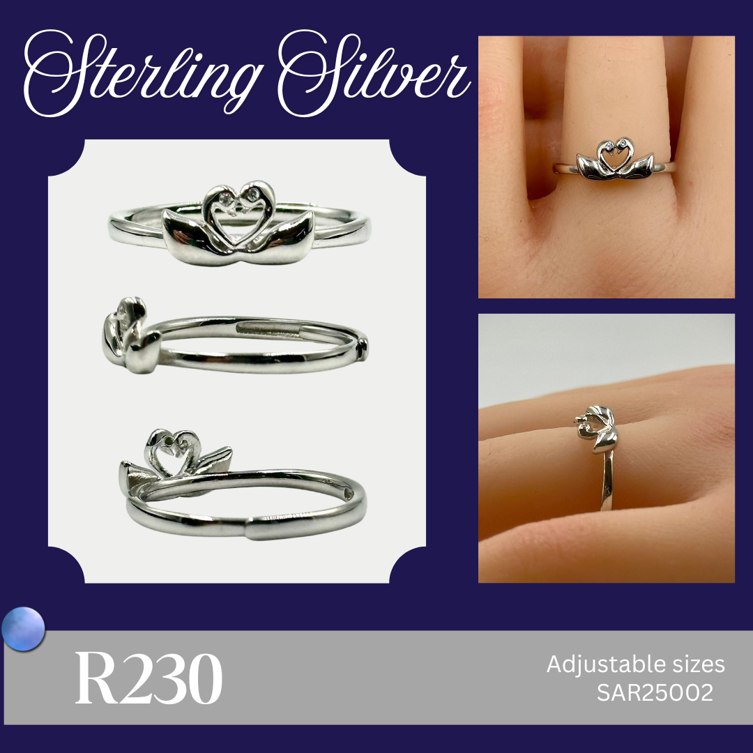 Sterling Silver/ Gold Plated Rings (SAR25002, SGAR25002)