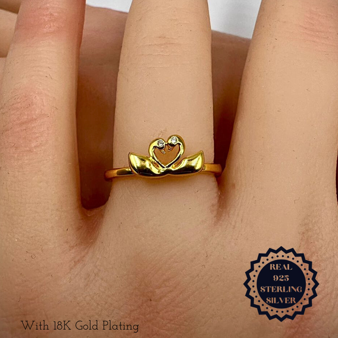 Sterling Silver/ Gold Plated Rings (SAR25002, SGAR25002)