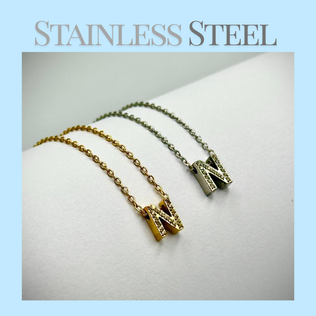 Initial Necklace - Stainless Steel