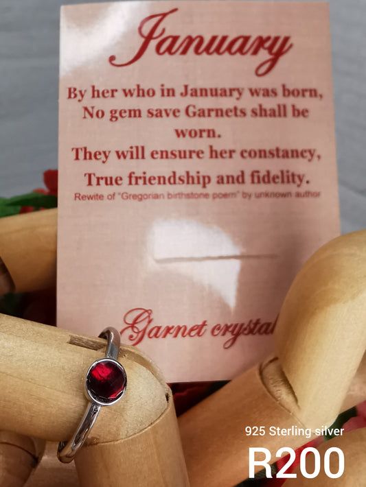 Birthstone S925 Rings - Adjustable