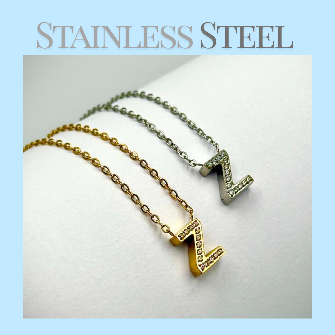 Initial Necklace - Stainless Steel