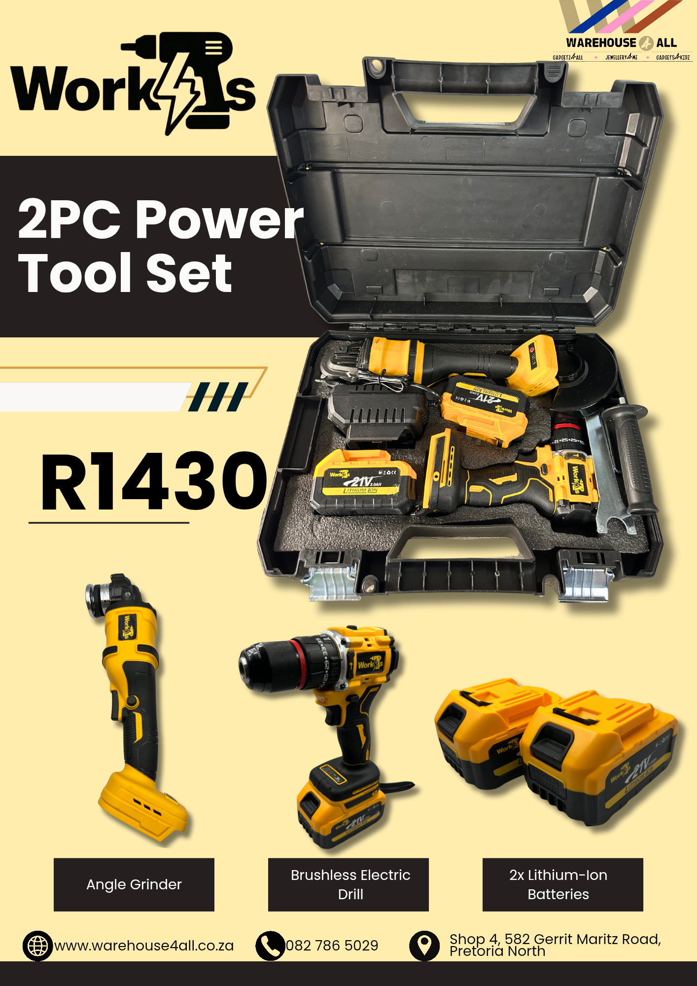 Work4s 2PC Power Tool Set