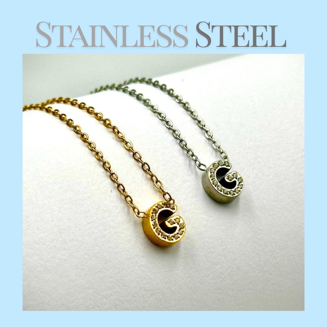 Initial Necklace - Stainless Steel