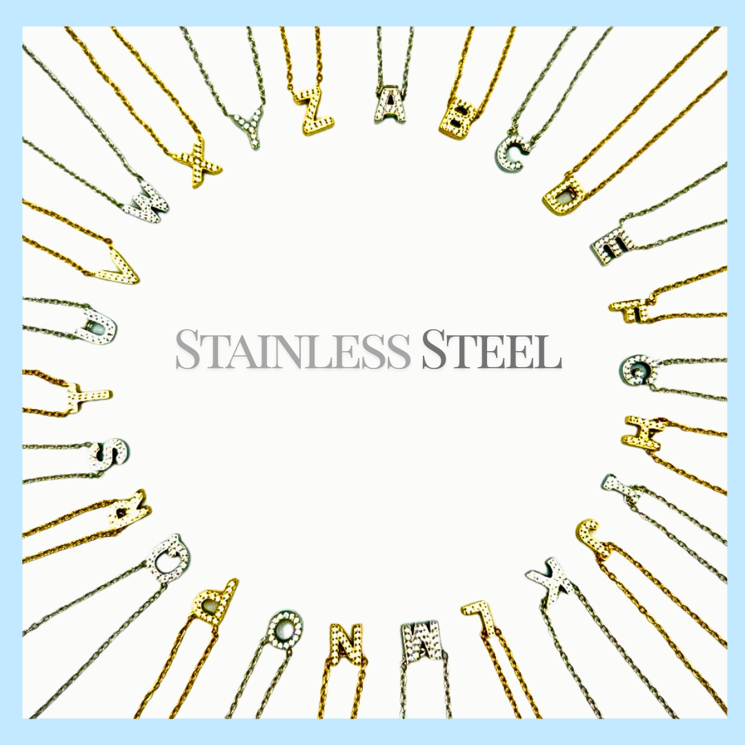 Initial Necklace - Stainless Steel