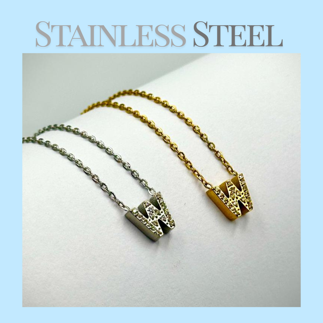 Initial Necklace - Stainless Steel