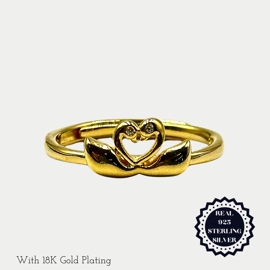 Sterling Silver/ Gold Plated Rings (SAR25002, SGAR25002)